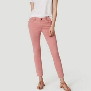 Loft Skinny Crop Jeans with Raw Hem